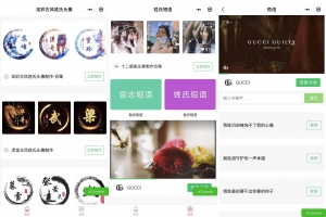 姓氏头像框制作超多模板支持流量主微信小程序源码