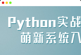 Python实战精讲萌新系统入门教程