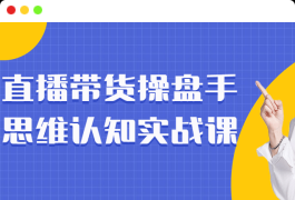 直播带货操盘手思维认知实战课程