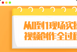 从0到1现场实操视频创作拍摄全过程