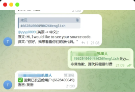 Telegram AI全自动翻译客服机器人源码/带视频搭建教程